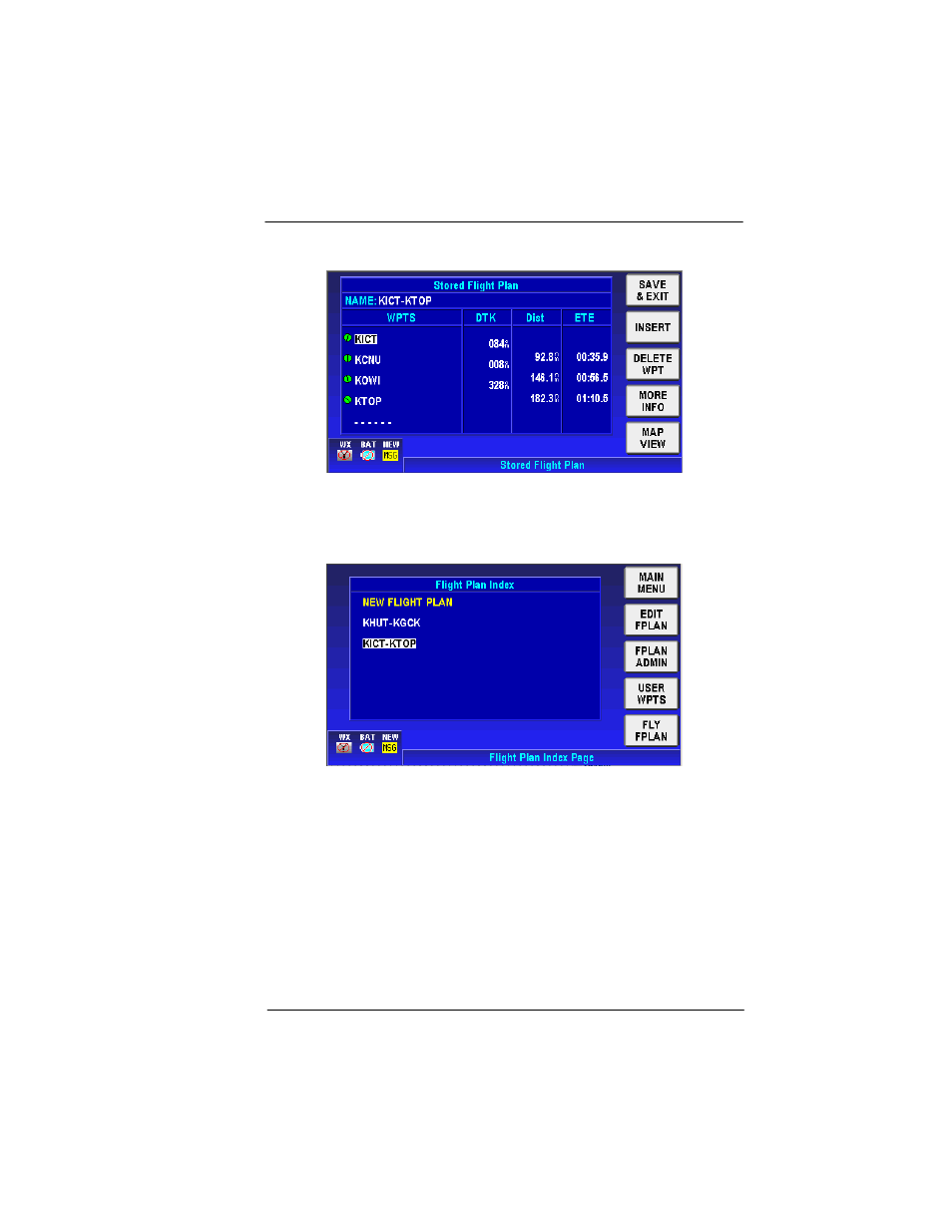 Delete fplan, Figure 2-114: invert flight plan – step 2, Figure 2-115: invert flight plan – step 3 | BendixKing AV8OR User Manual | Page 121 / 368