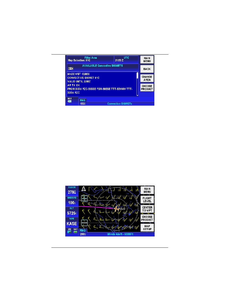 Graphical winds aloft (usa only), Figure 2-148: graphical winds aloft | BendixKing AV8OR User Manual | Page 144 / 368