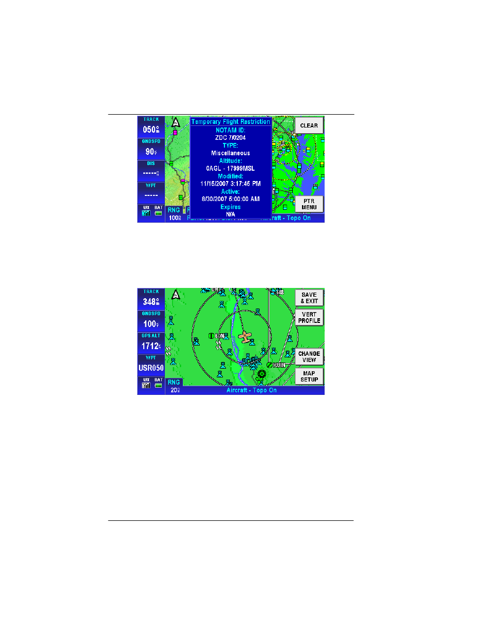 Lightning overlay, Cloud top overlay, Figure 2-167: tfr overlay – more info | BendixKing AV8OR User Manual | Page 158 / 368