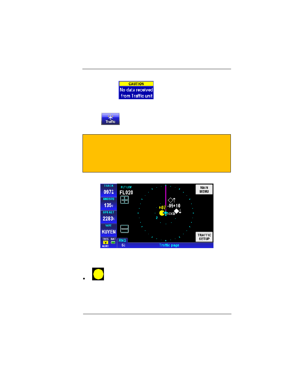 Traffic main page | BendixKing AV8OR User Manual | Page 161 / 368