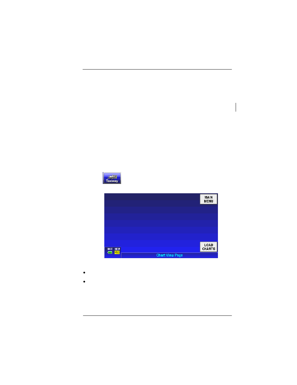 Taxiways function, 125 fo, Chart view page | BendixKing AV8OR User Manual | Page 165 / 368