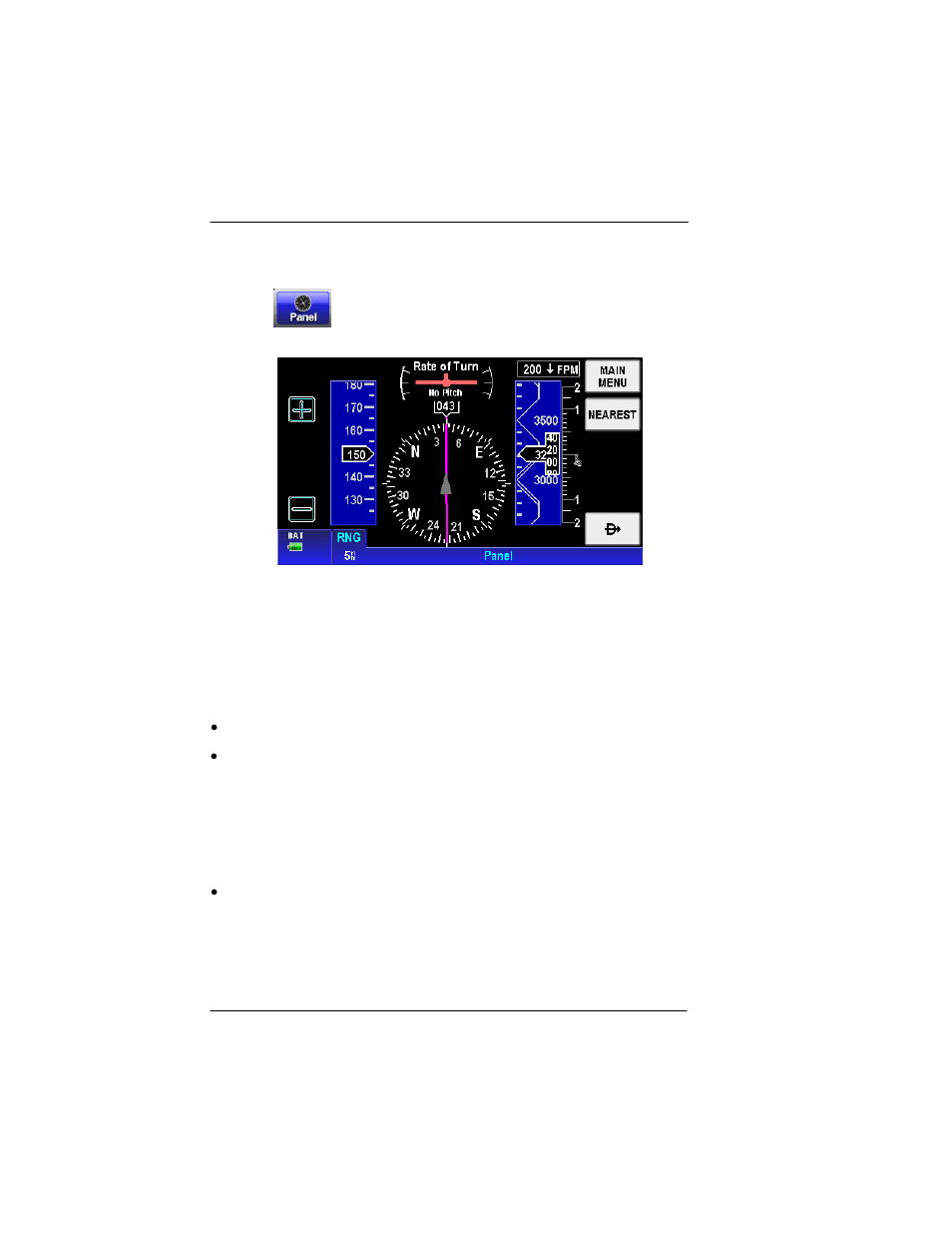 Panel function, Figure 2-179: messages, Ge. refer to the panel function | 128 for a detaile, Panel function panel page | BendixKing AV8OR User Manual | Page 168 / 368