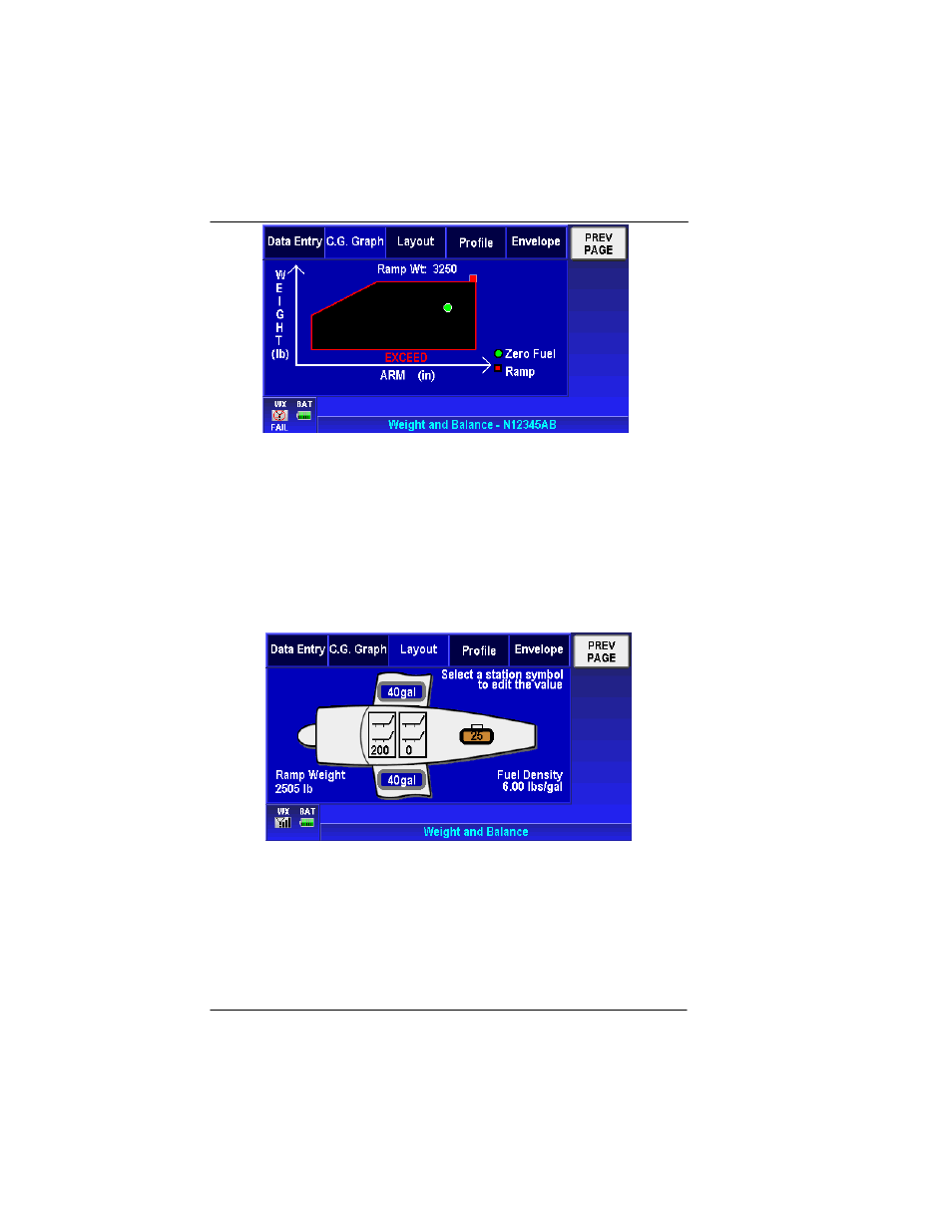 Layout, Profile, Filled out | BendixKing AV8OR User Manual | Page 180 / 368