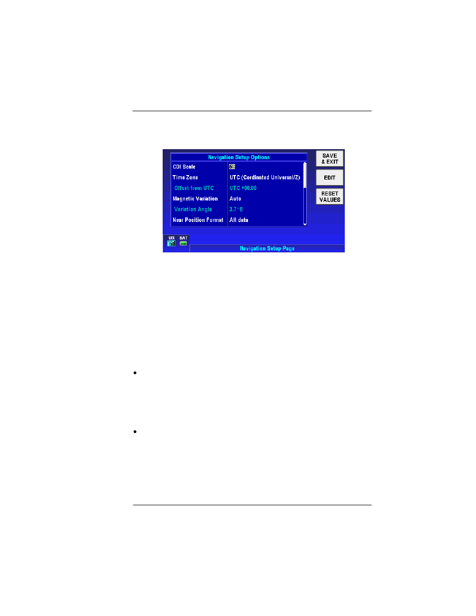 Navigation setup, Figure 2-203: system setup – navigation setup | BendixKing AV8OR User Manual | Page 193 / 368