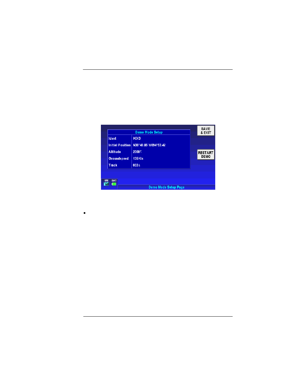 Demo mode setup, Figure 2-207: system setup – demo mode setup | BendixKing AV8OR User Manual | Page 199 / 368