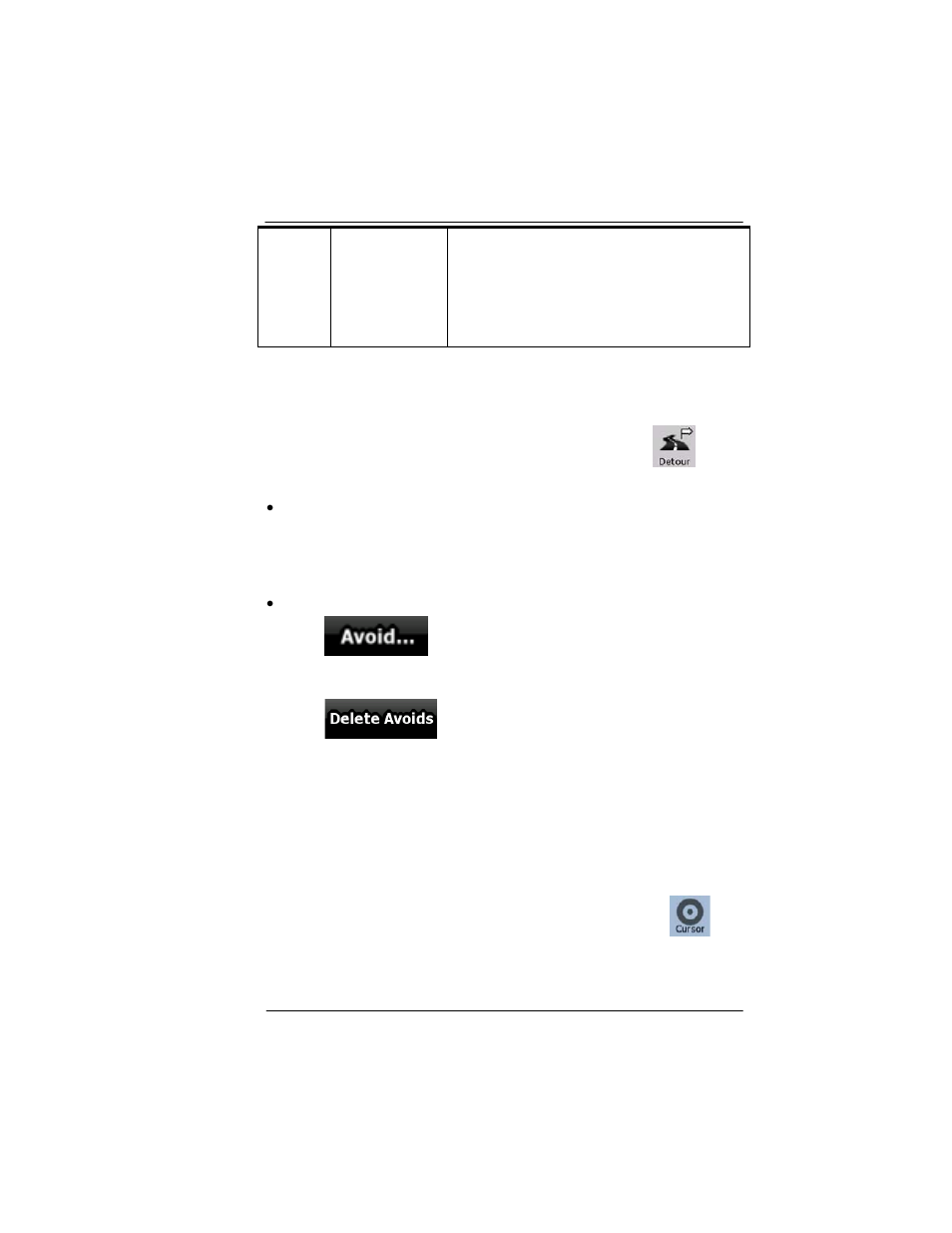 Detour menu, Cursor menu, Detour menu -77 | Cursor menu -77 | BendixKing AV8OR User Manual | Page 289 / 368