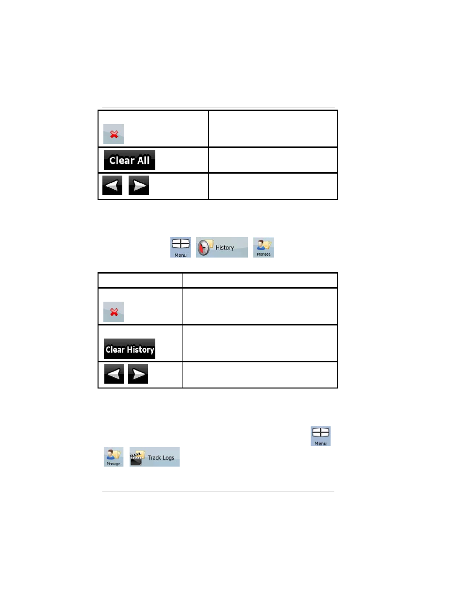 Manage history, Manage track logs, Manage history -98 | Manage track logs -98 | BendixKing AV8OR User Manual | Page 310 / 368