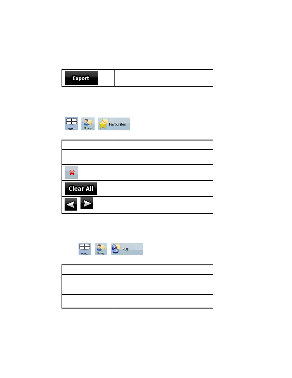 Manage favorites, Manage pois, Manage favorites -100 | Manage pois -100 | BendixKing AV8OR User Manual | Page 312 / 368