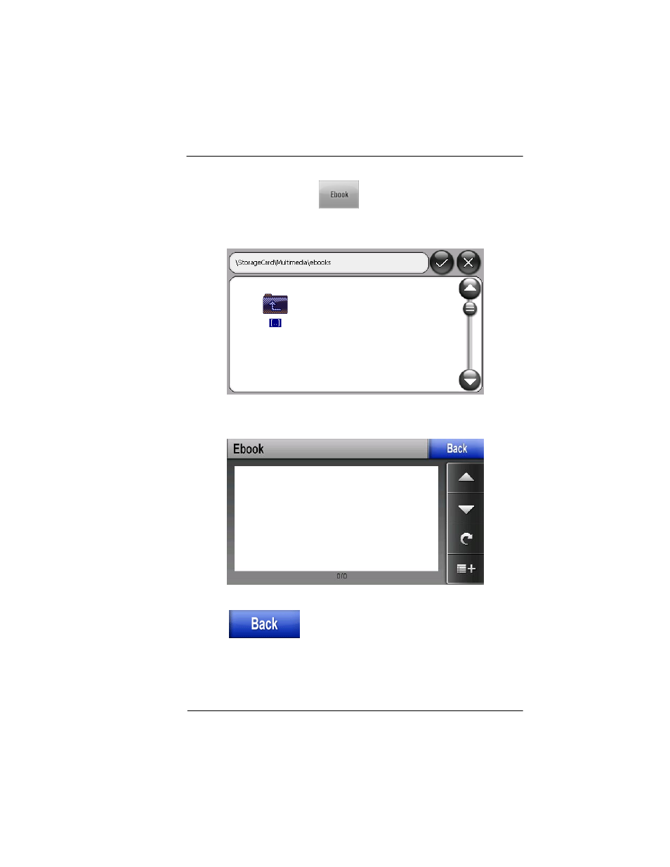 Ebook reader, Ebook reader -5, Figure 4-8: ebook reader – searching for a book | Figure 4-9: ebook reader | BendixKing AV8OR User Manual | Page 335 / 368