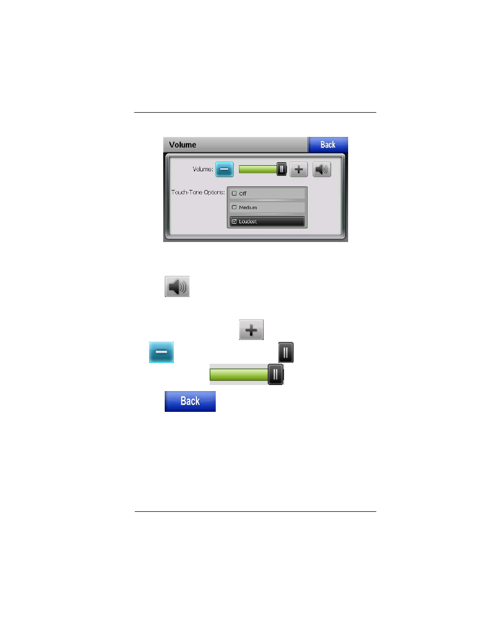 Enable/disable audio output, Volume control bar, System info | Enable/disable audio output -3, Volume control bar -3, System info -3, Figure 5-3: volume control | BendixKing AV8OR User Manual | Page 341 / 368