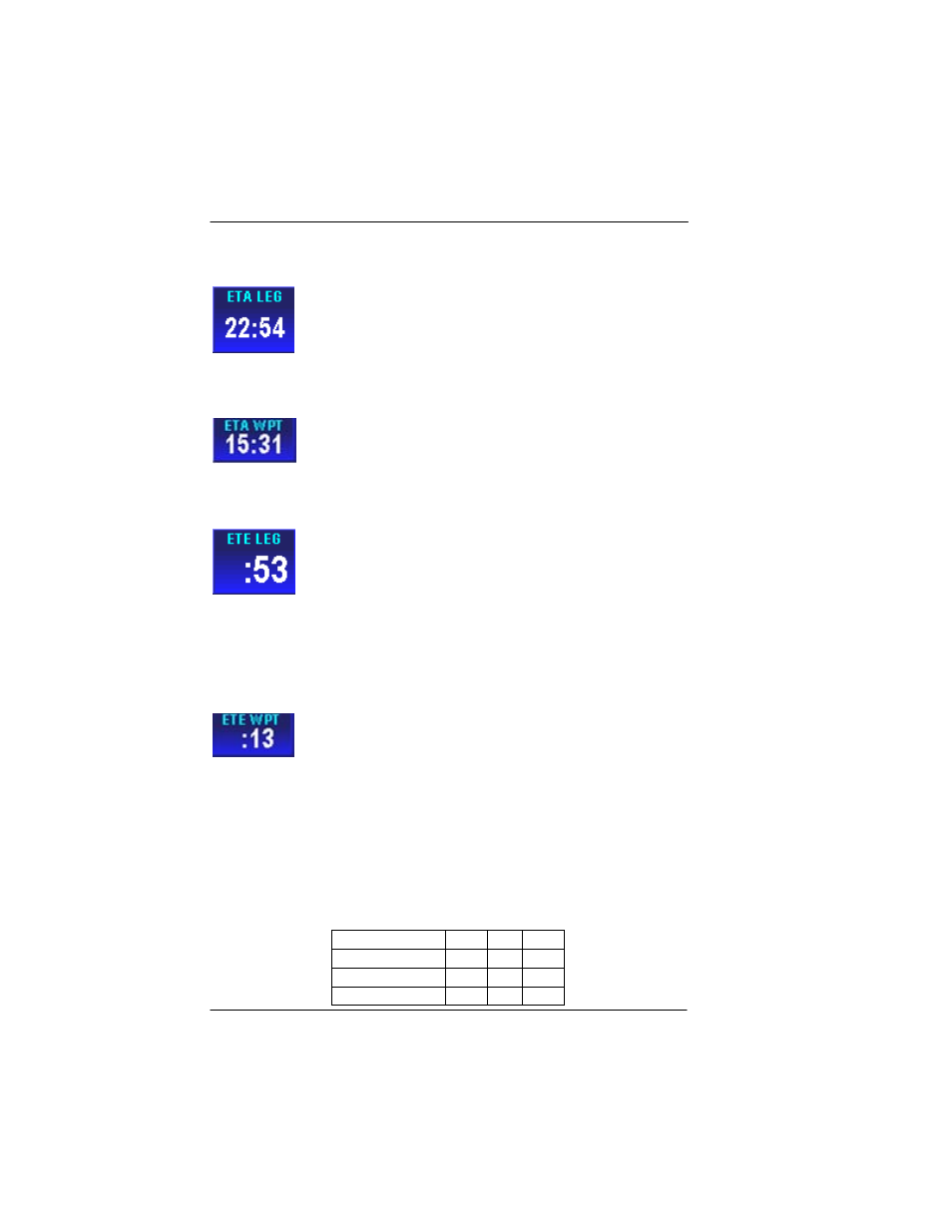 Table 2-3 calculated time en route | BendixKing AV8OR User Manual | Page 60 / 368