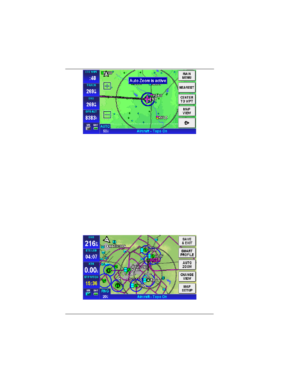 Figure 2-29: auto zoom suspended | BendixKing AV8OR User Manual | Page 68 / 368