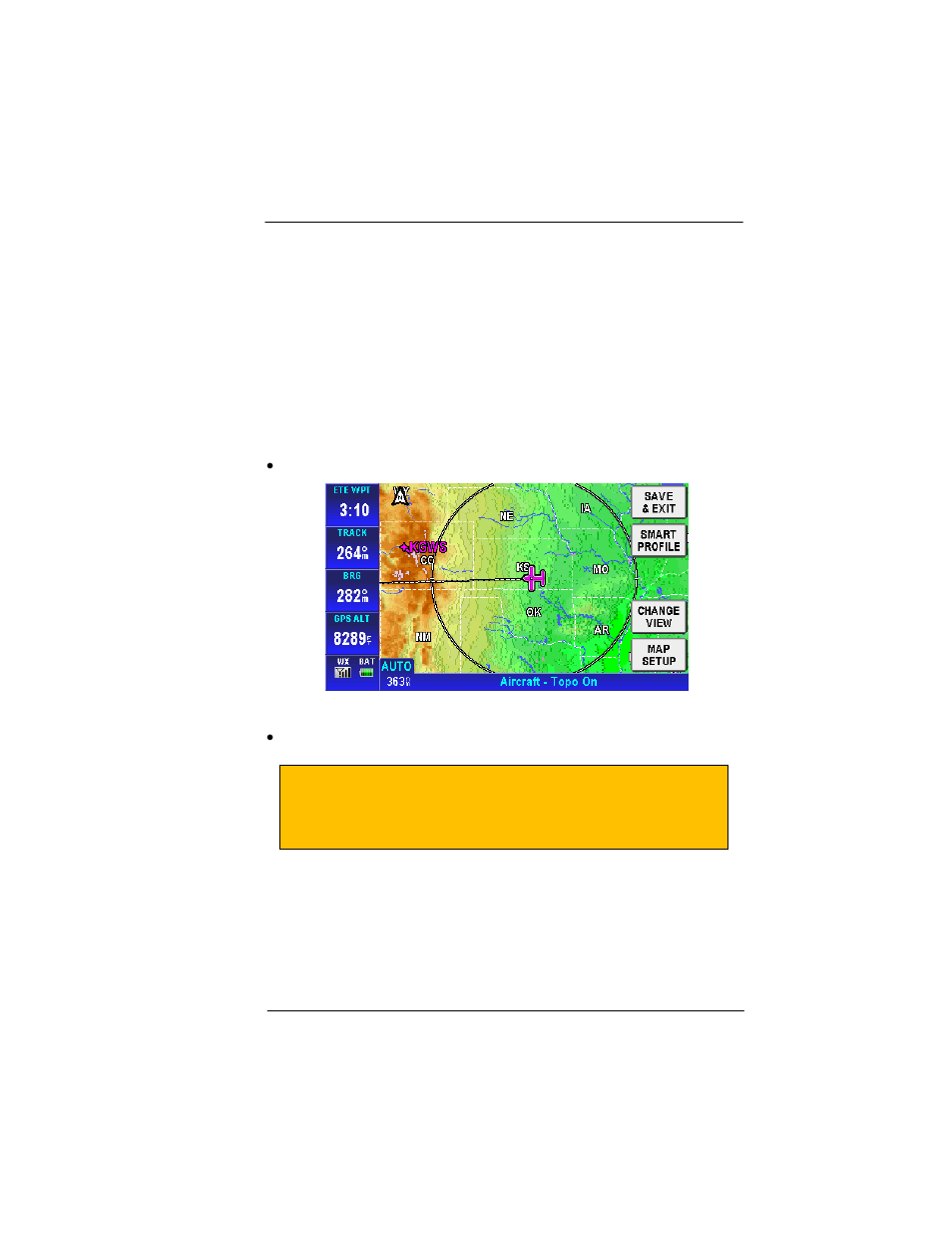 Change view, Figure 2-30: map – topo on | BendixKing AV8OR User Manual | Page 69 / 368