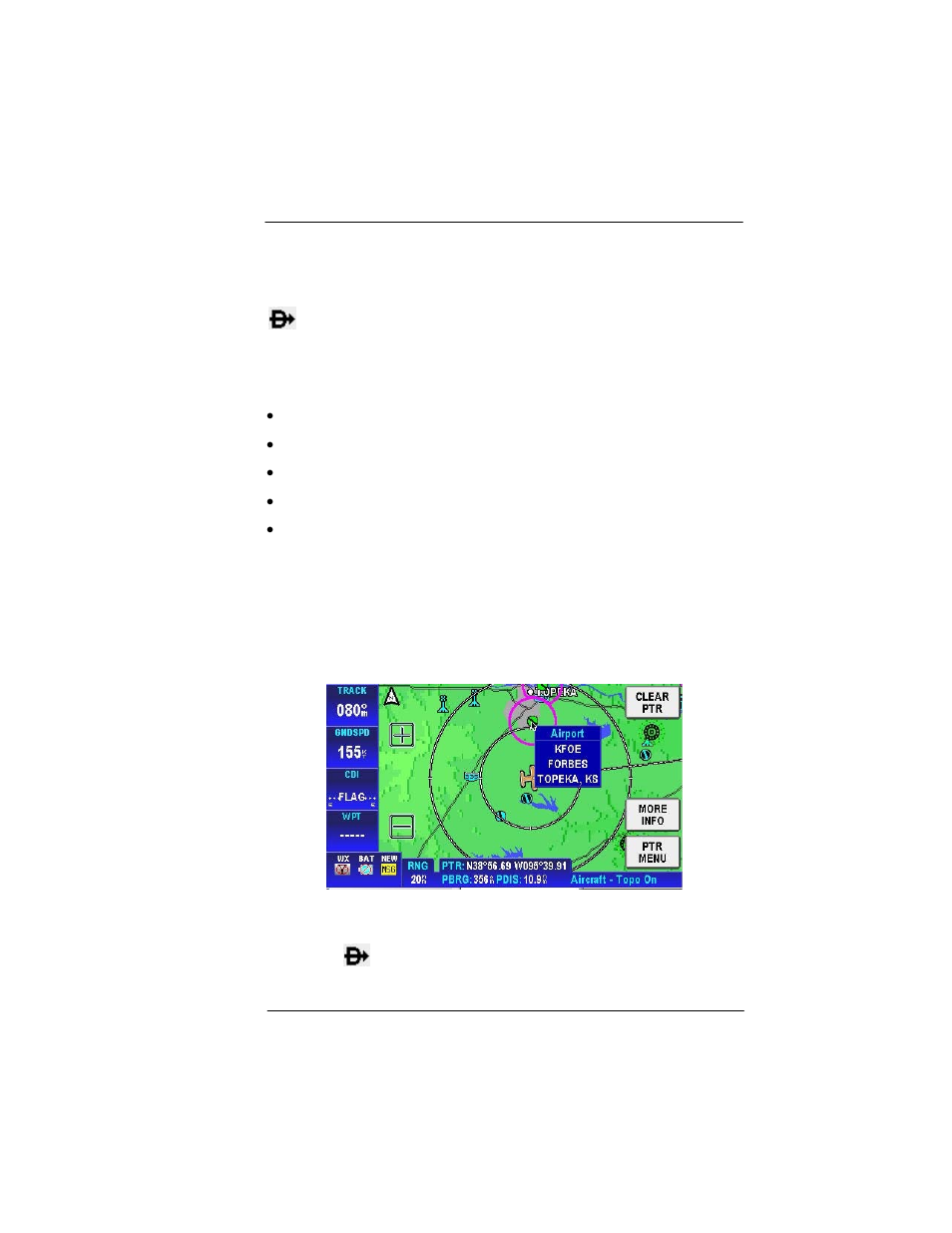 Direct-to navigation, Create a direct-to course from the map, Figure 2-51: map – select a navaid | BendixKing AV8OR User Manual | Page 85 / 368