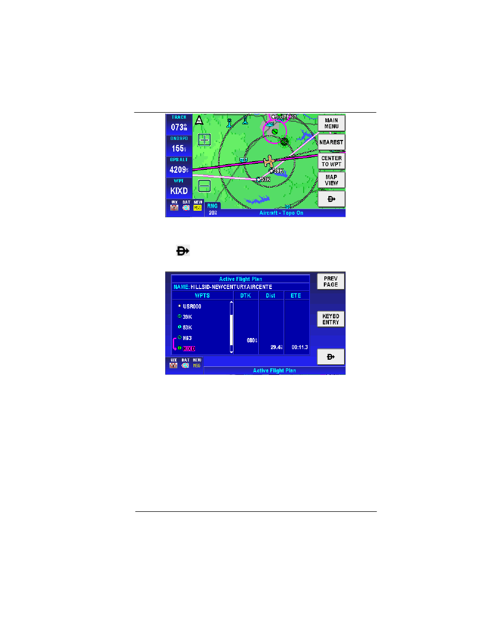 Figure 2-62: enter new wpt – select keybd soft key | BendixKing AV8OR User Manual | Page 91 / 368