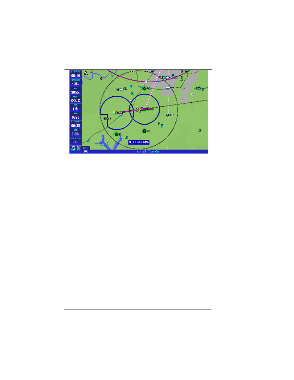 Turn anticipation, Turn anticipation -58, Figure 2-51: waypoint alert -58 | Navigation, Setup | BendixKing AV8OR Ace - Users Guide User Manual | Page 102 / 419