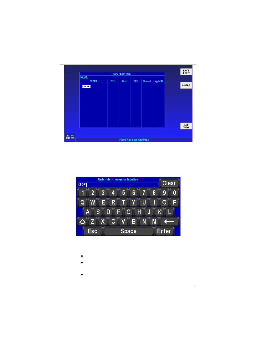 Figure 2-80: enter waypoint identifier -82 | BendixKing AV8OR Ace - Users Guide User Manual | Page 126 / 419