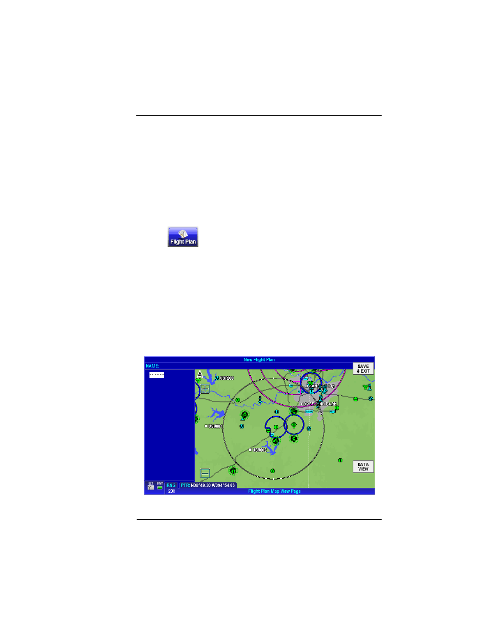 Creating new flight plan using map selections, Creating new flight plan using map selections -89 | BendixKing AV8OR Ace - Users Guide User Manual | Page 133 / 419