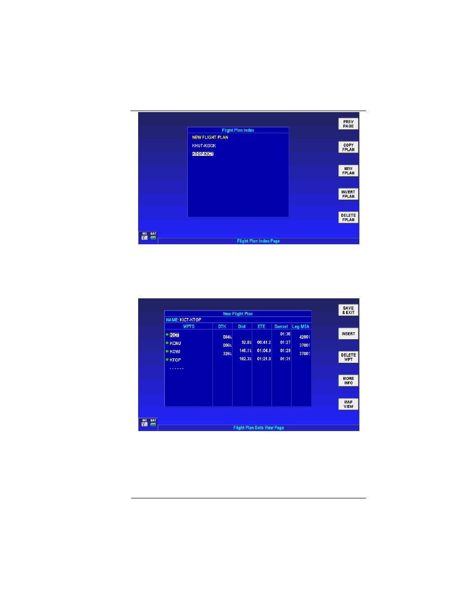 Figure 2-101: invert flight plan – step 1 -97, Figure 2-102: invert flight plan – step 2 -97 | BendixKing AV8OR Ace - Users Guide User Manual | Page 141 / 419