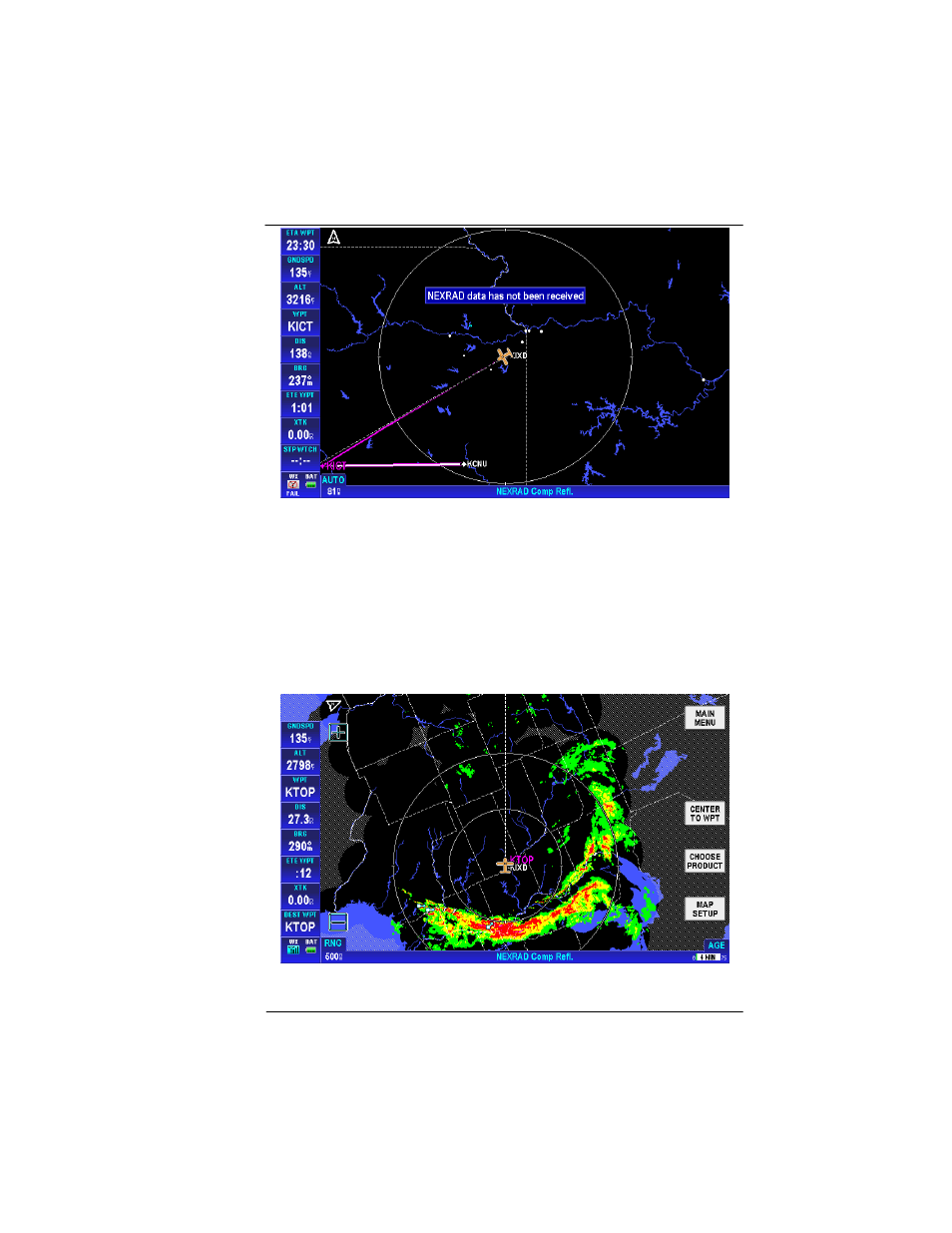 Xm weather information products, Xm weather information products -119, Figure 2-116: wx – no data received -119 | BendixKing AV8OR Ace - Users Guide User Manual | Page 163 / 419