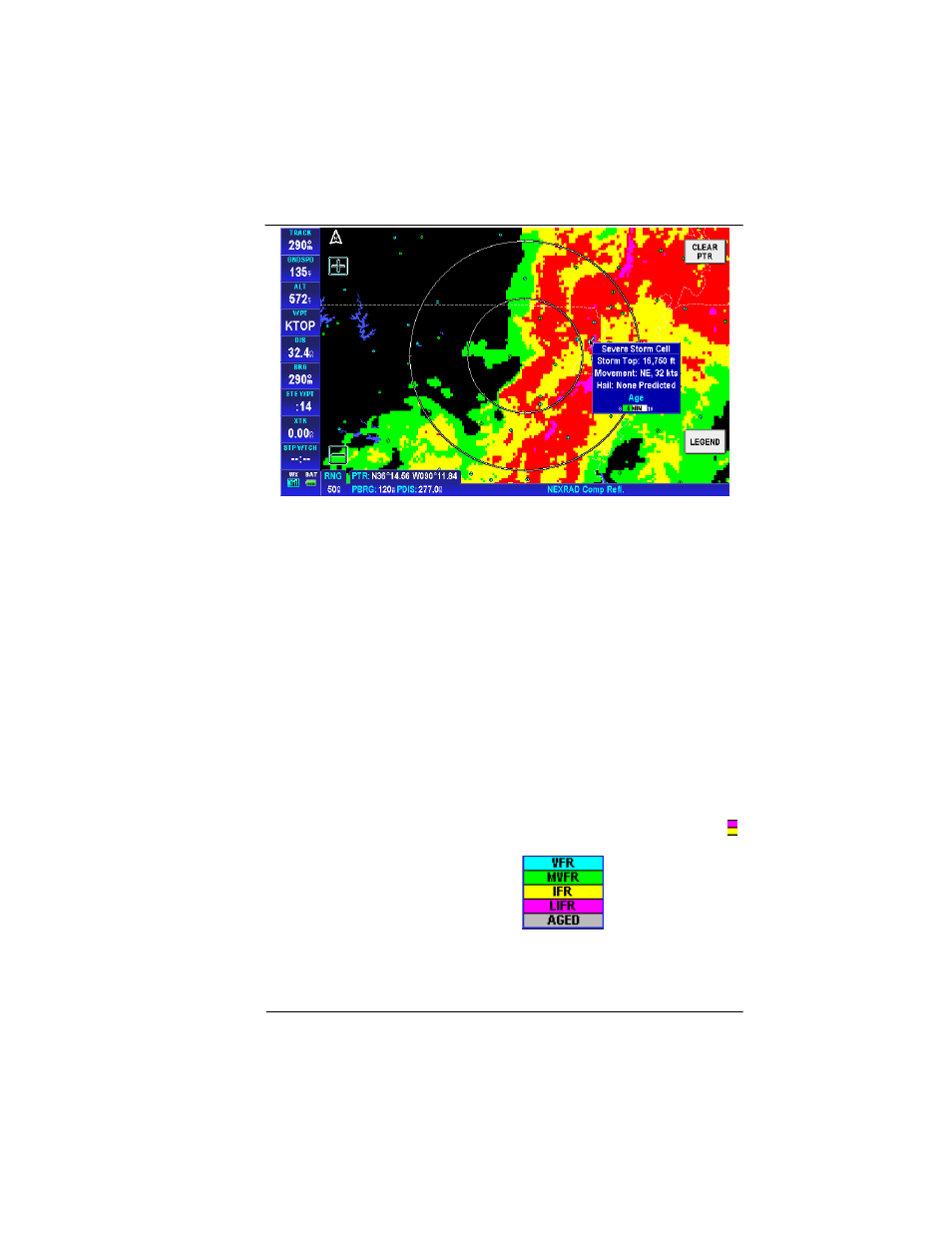 Graphical metars (usa and canada), Graphical metars (usa and canada) -123 | BendixKing AV8OR Ace - Users Guide User Manual | Page 167 / 419