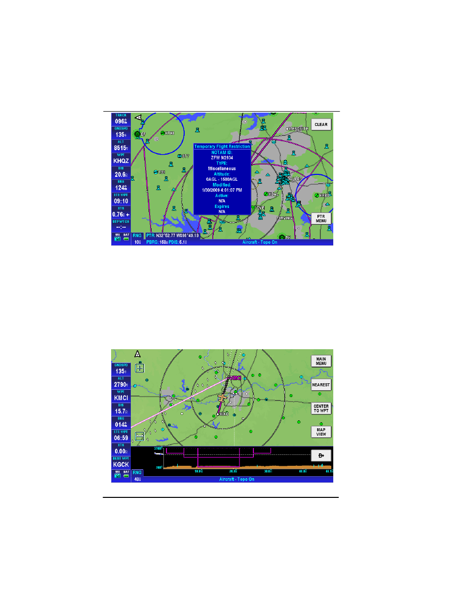 Lightning overlays, Lightning overlays -152, Figure 2-161: tfr overlay – more info -152 | BendixKing AV8OR Ace - Users Guide User Manual | Page 196 / 419
