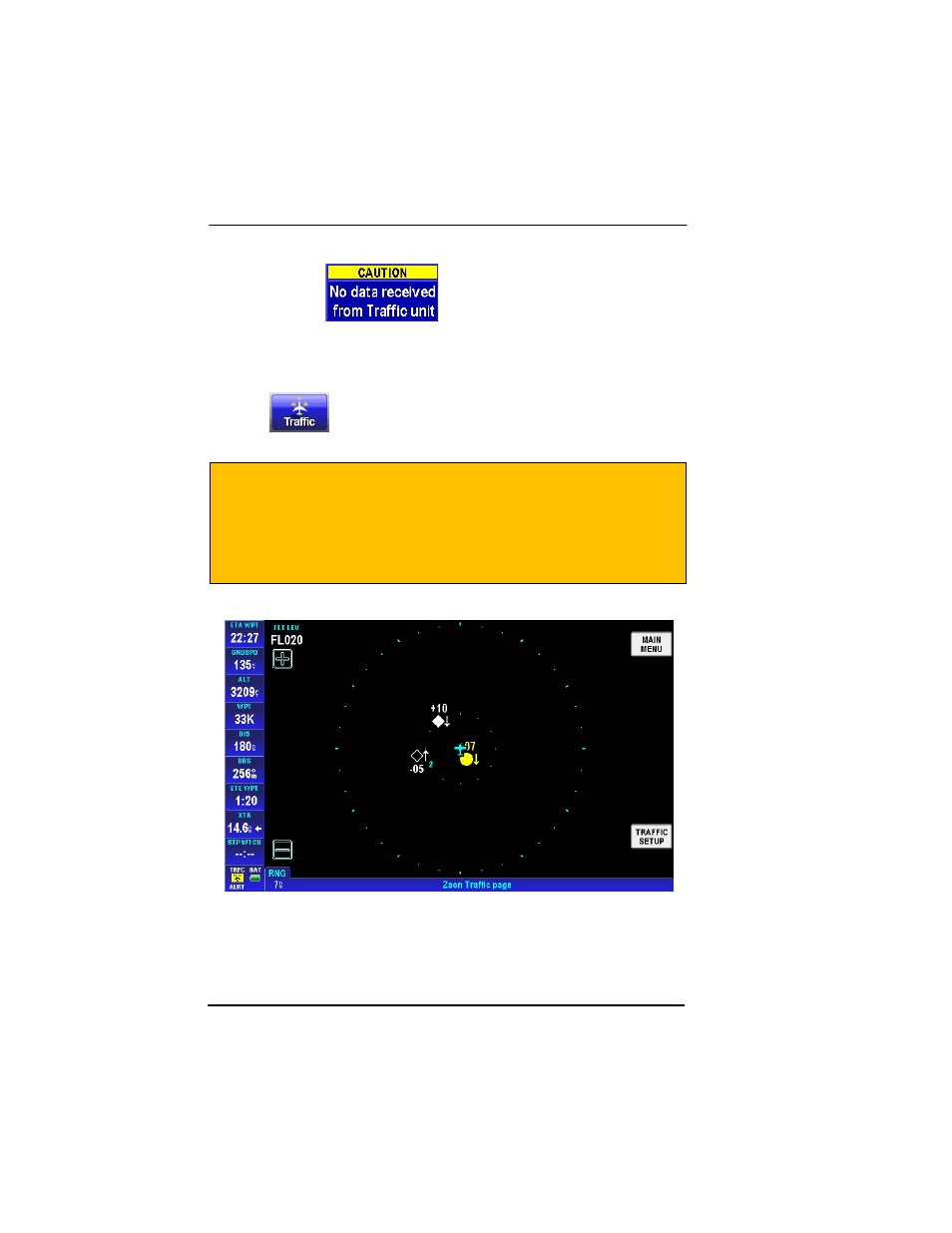 Traffic main page | BendixKing AV8OR Ace - Users Guide User Manual | Page 200 / 419