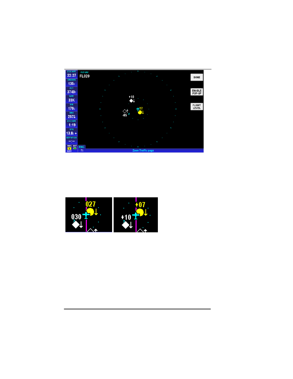 Flight level, Enable/disable pop-up, Flight level -158 | Enable/disable pop-up -158 | BendixKing AV8OR Ace - Users Guide User Manual | Page 202 / 419
