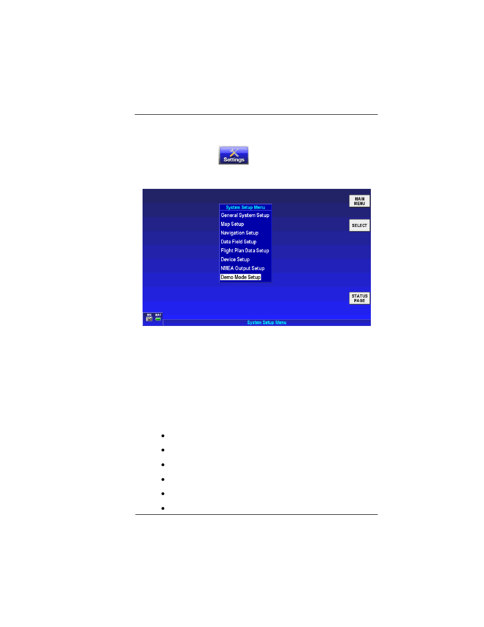 System setup function, System setup menu, System setup function -181 | System setup menu -181 | BendixKing AV8OR Ace - Users Guide User Manual | Page 225 / 419