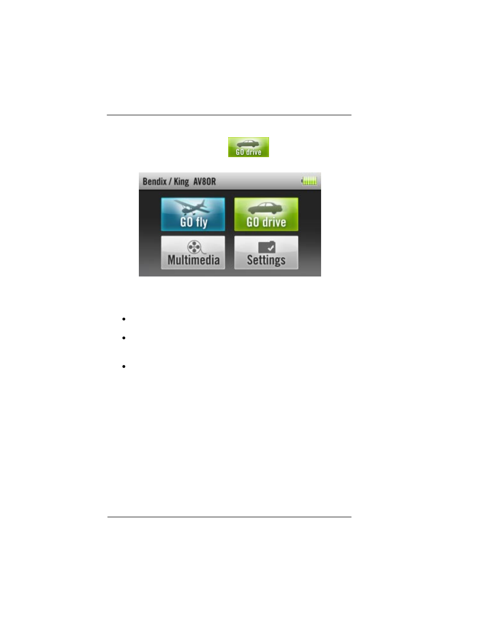 Getting started, Getting started -4, Figure 3-1: av8or ace main menu -4 | BendixKing AV8OR Ace - Users Guide User Manual | Page 262 / 419