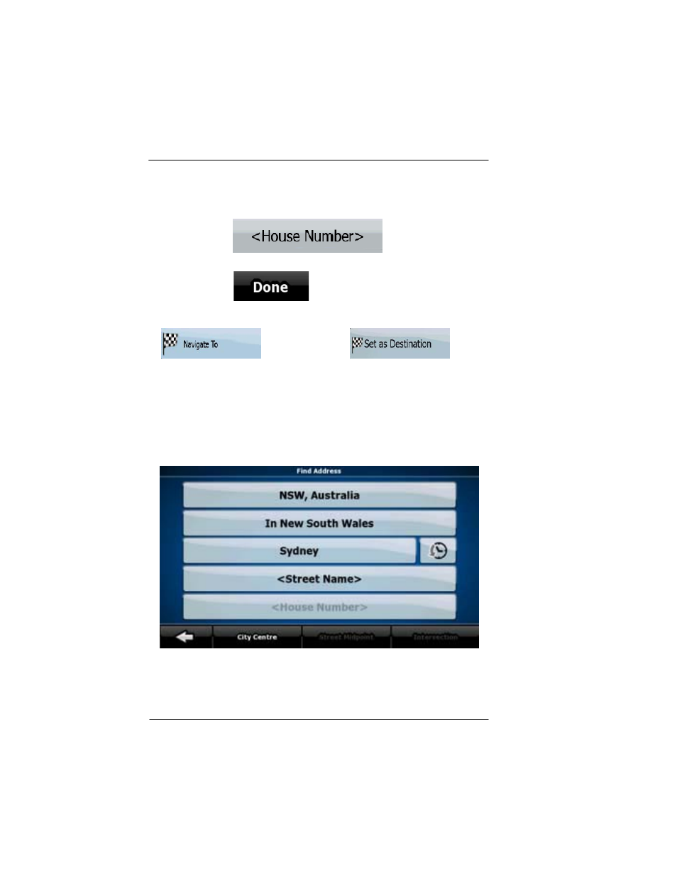 Entering an address (north america, australia), Entering an address (north america, australia) -40, Figure 3-9: find an address – usa -40 | BendixKing AV8OR Ace - Users Guide User Manual | Page 298 / 419