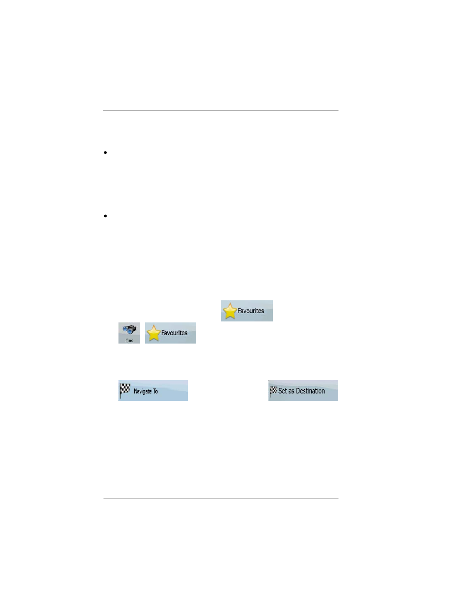 Selecting the destination from your favorites, Selecting the destination from the pois, Selecting the destination from your favorites -50 | Selecting the destination from the pois -50 | BendixKing AV8OR Ace - Users Guide User Manual | Page 308 / 419