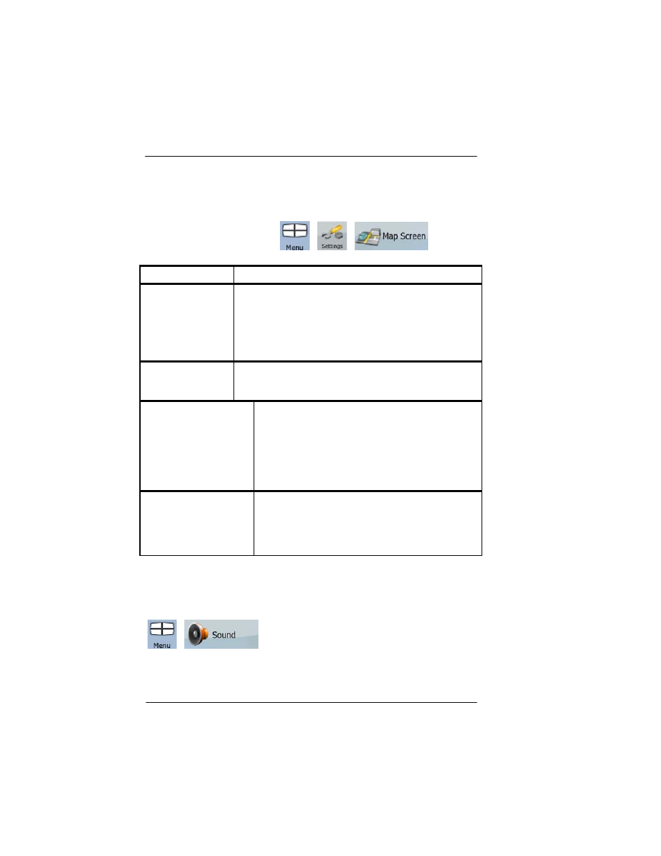 Map screen settings, Sound settings, Map screen settings -104 | Sound settings -104 | BendixKing AV8OR Ace - Users Guide User Manual | Page 362 / 419