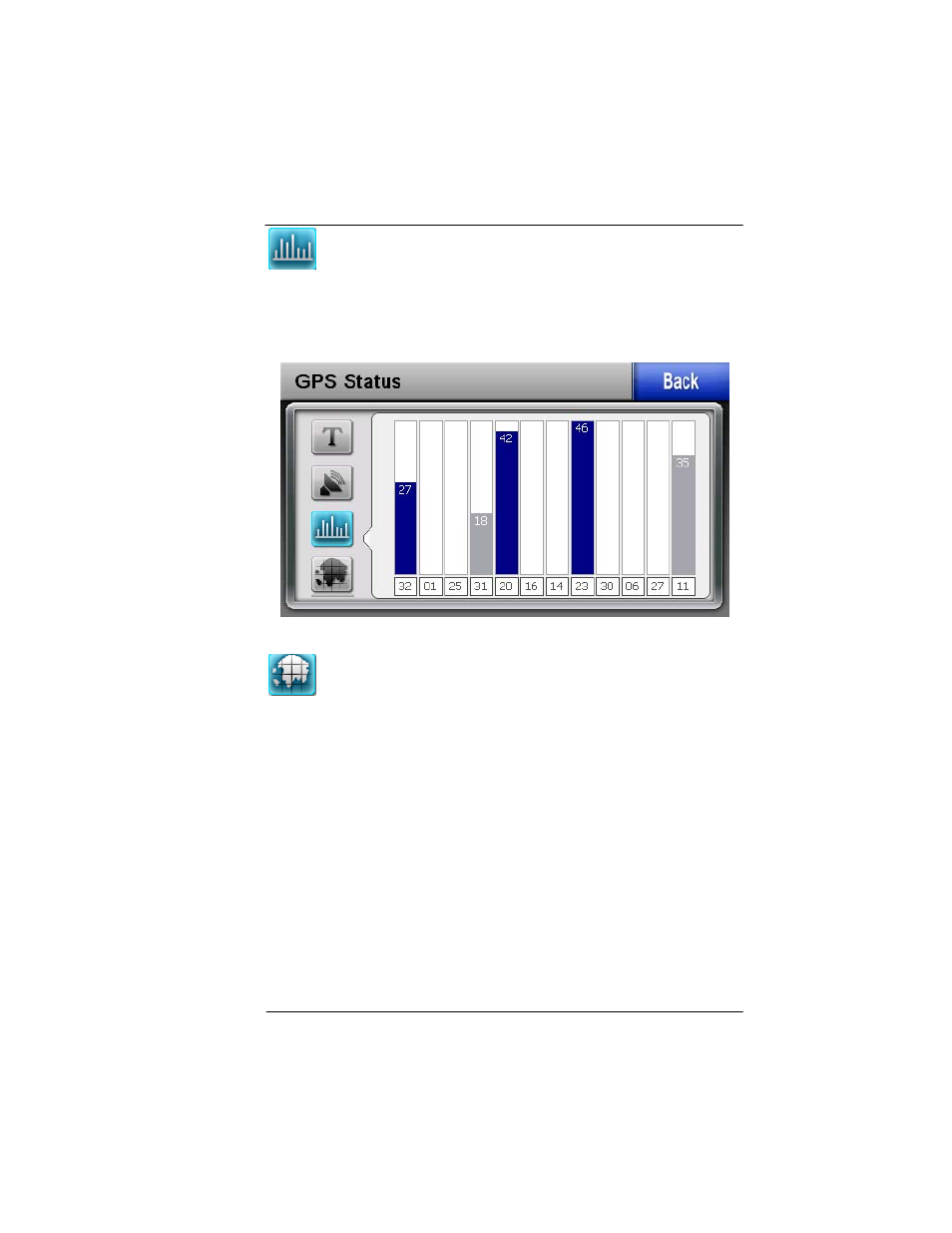 Gps signal strength, Current position, Gps signal strength -13 | Current position -13 | BendixKing AV8OR Ace - Users Guide User Manual | Page 41 / 419