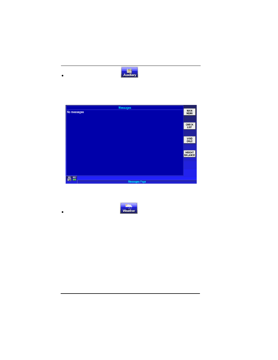 Auxiliary, Weather | BendixKing AV8OR Ace - Users Guide User Manual | Page 52 / 419