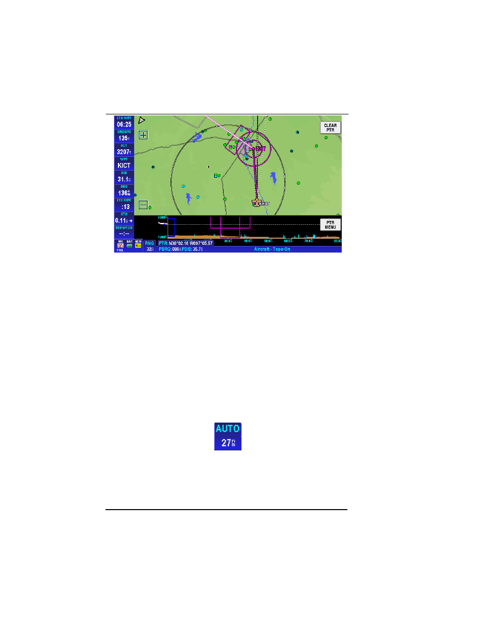 Auto zoom, Auto zoom -34, Figure 2-26: auto zoom mode -34 | BendixKing AV8OR Ace - Users Guide User Manual | Page 78 / 419