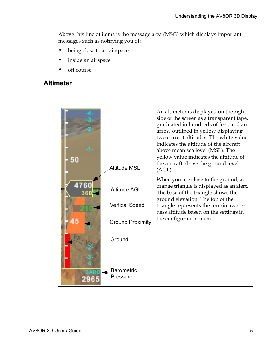 Altimeter, Draft | BendixKing AV8OR 3D User Manual | Page 17 / 78