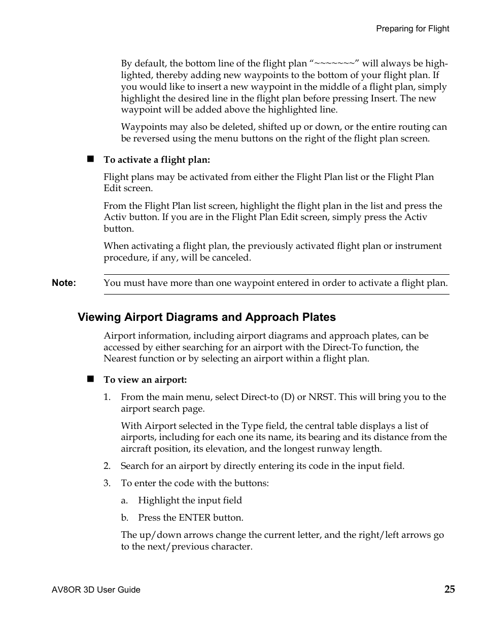 Viewing airport diagrams and approach plates, Draft | BendixKing AV8OR 3D User Manual | Page 36 / 78