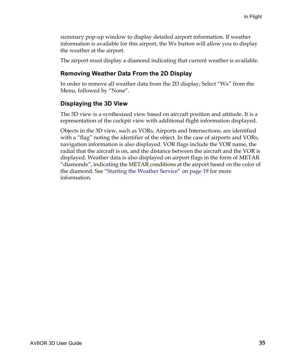 Removing weather data from the 2d display, Draft | BendixKing AV8OR 3D User Manual | Page 46 / 78