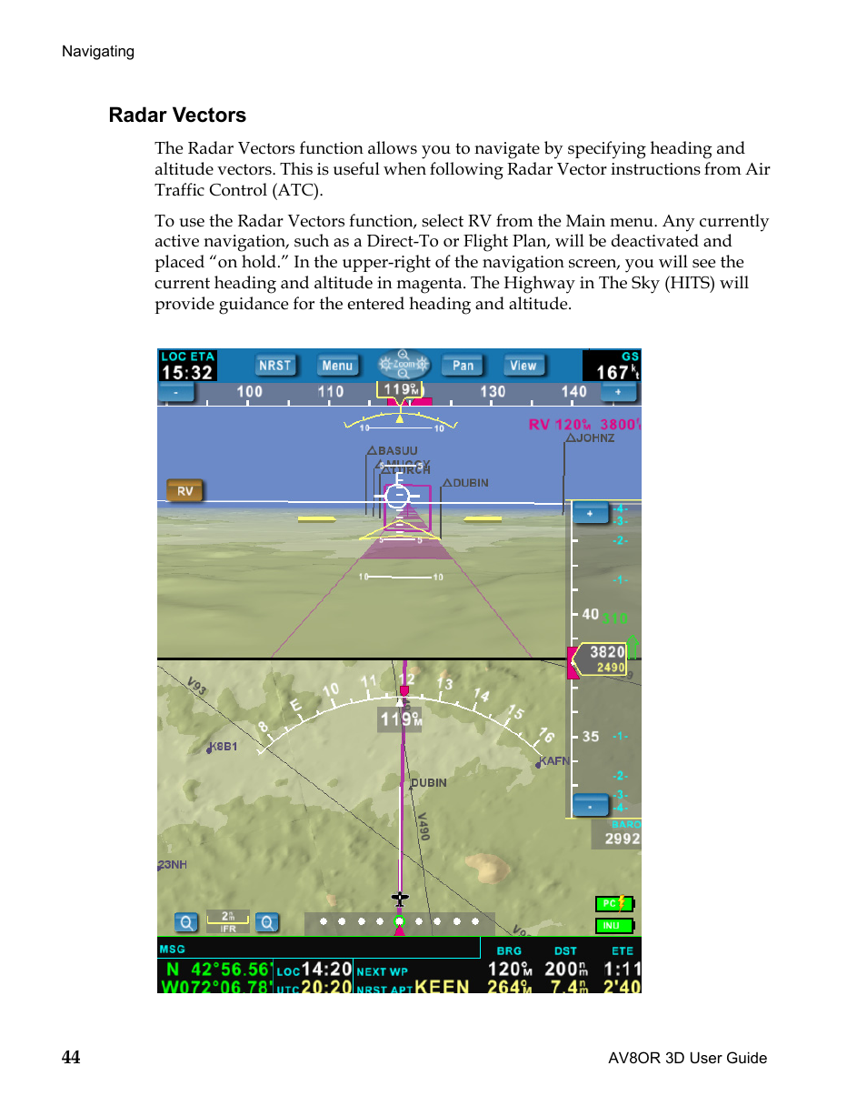 Radar vectors, Draft | BendixKing AV8OR 3D User Manual | Page 55 / 78