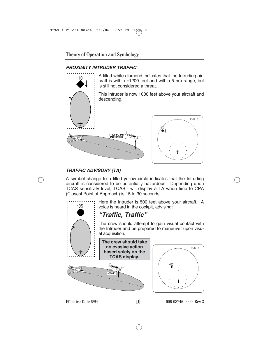 Traffic, traffic, Theory of operation and symbology 10 | BendixKing CAS 66A User Manual | Page 14 / 57