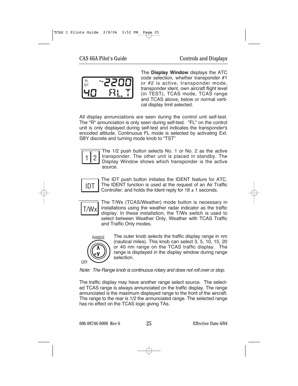 T/wx | BendixKing CAS 66A User Manual | Page 29 / 57