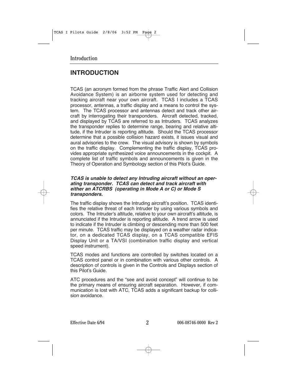 Introduction | BendixKing CAS 66A User Manual | Page 6 / 57