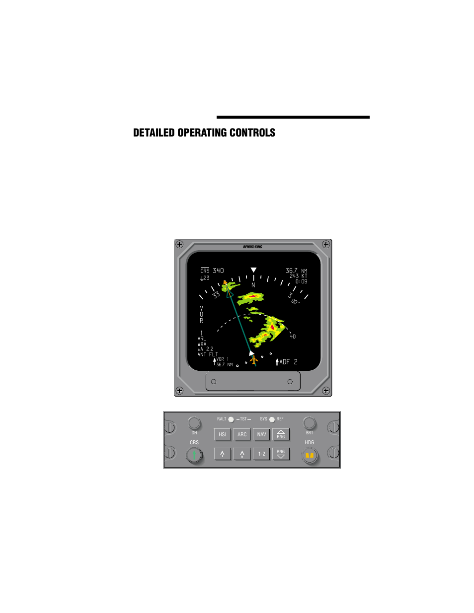 Ehsi operation, Detailed operating controls | BendixKing SG 465 System EFS 50 User Manual | Page 36 / 177