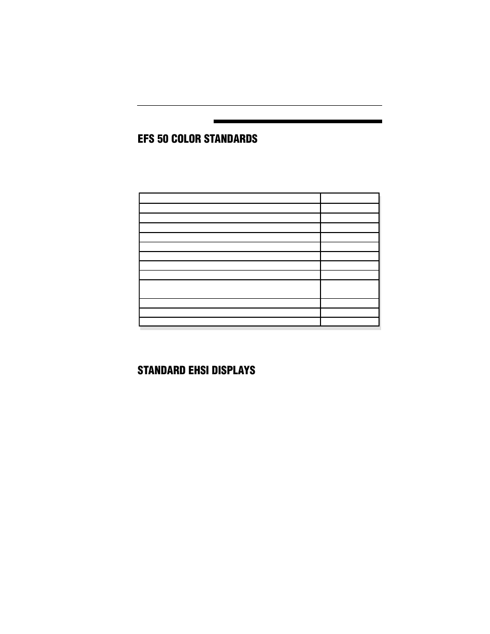 Ehsi displays, Efs 50 color standards, Standard ehsi displays | Normal compass card | BendixKing SG 465 System EFS 50 User Manual | Page 67 / 177