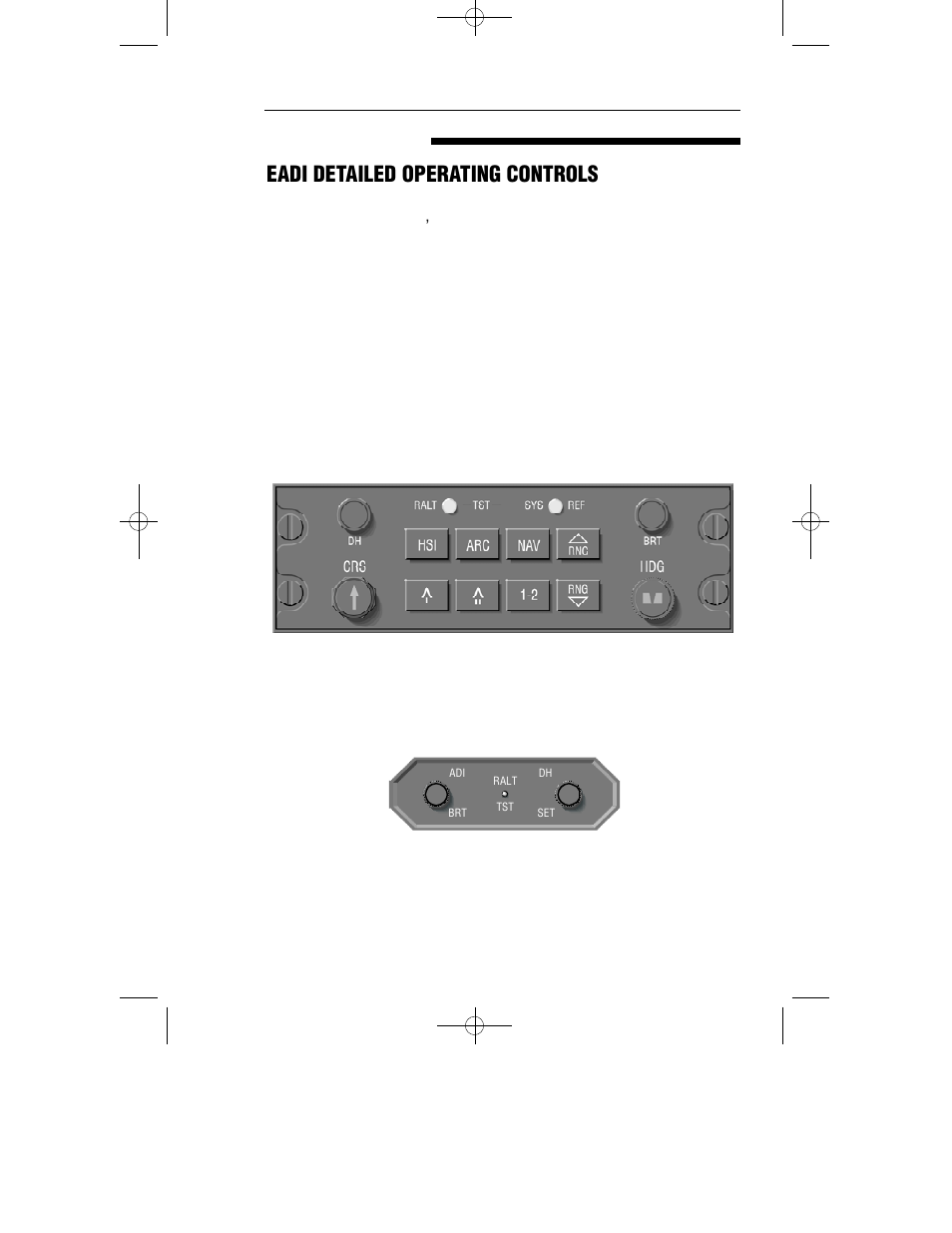Section 2.2, Eadi detailed operating controls | BendixKing SG 465 System EFS 40/50 User Manual | Page 77 / 232