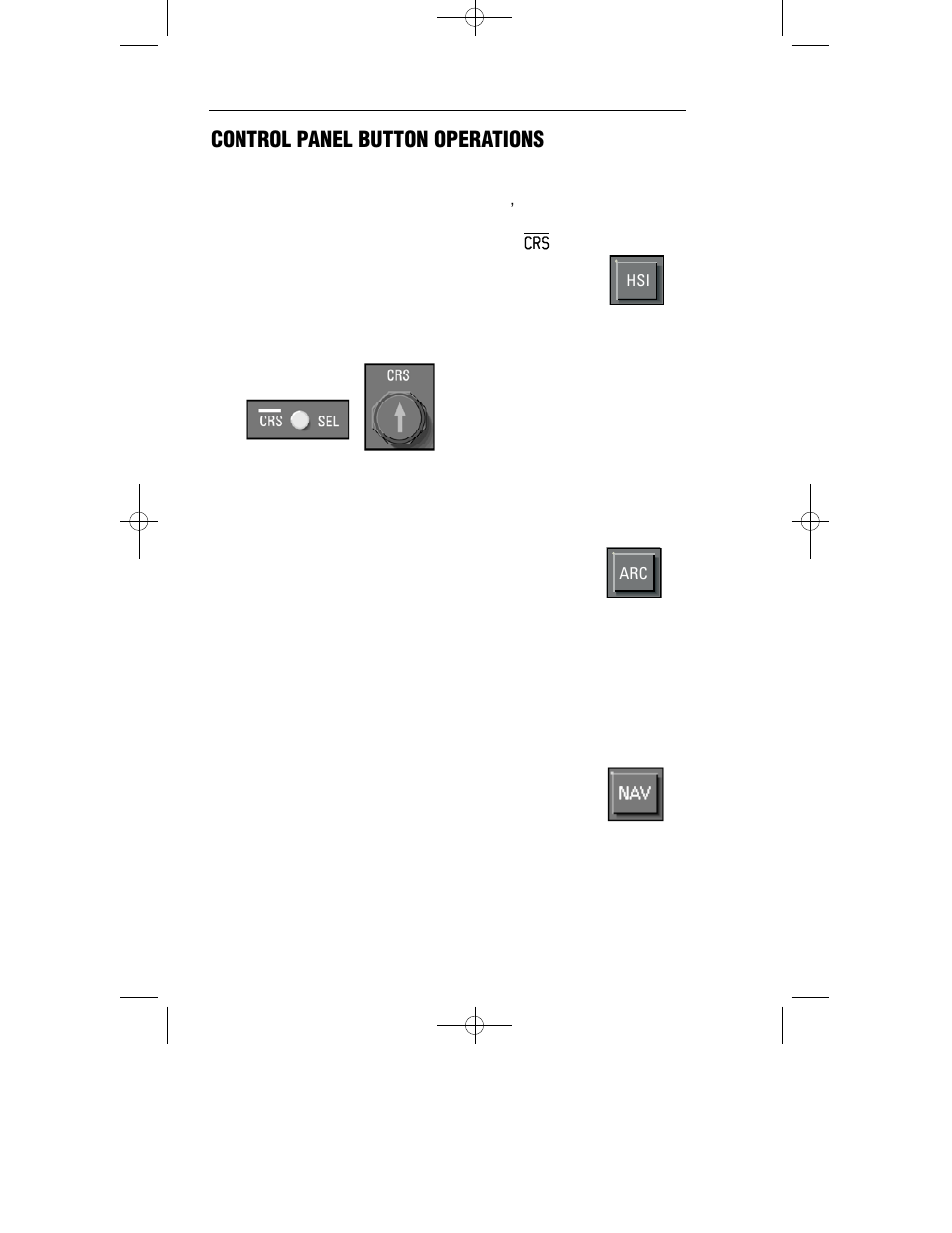 Control panel button operations | BendixKing SG 465 System EFS 40/50 User Manual | Page 86 / 232