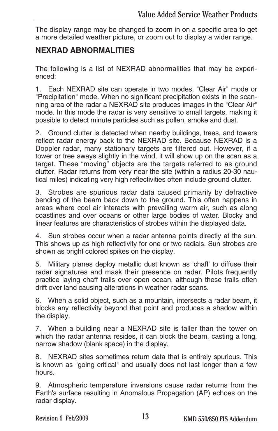 Value added service weather products | BendixKing KMD 540 - Addendum System KMD 850 User Manual | Page 26 / 136