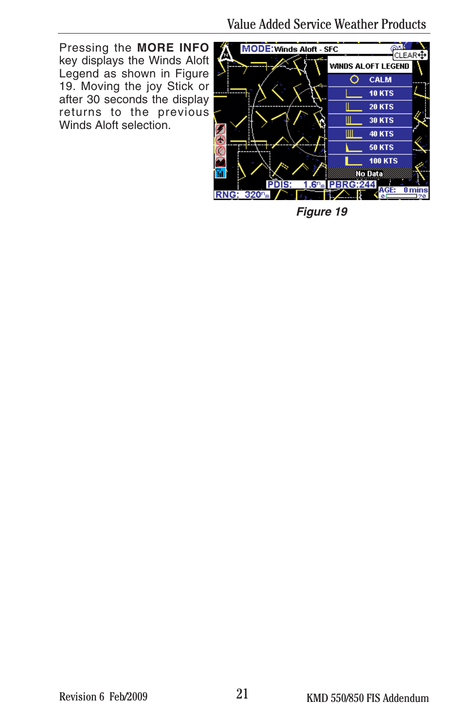 Value added service weather products | BendixKing KMD 540 - Addendum System KMD 850 User Manual | Page 34 / 136