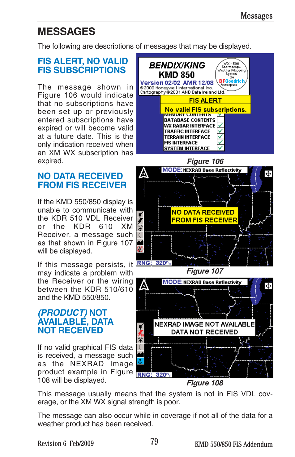 Messages | BendixKing KMD 540 - Addendum System KMD 850 User Manual | Page 92 / 136